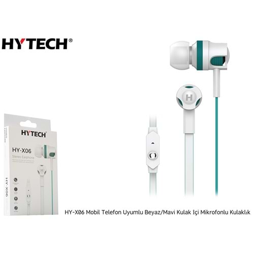Hytech HY-X06 Mobil Telefon Uyumlu Beyaz/Mavi Kulaklık