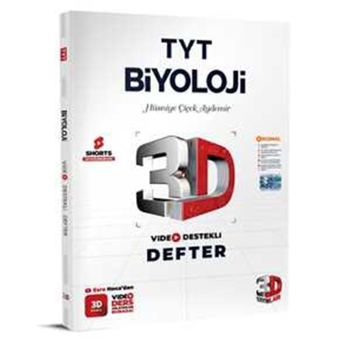 3D TYT Biyoloji Video Destekli Defter