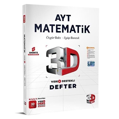 3D AYT Matematik Video Destekli Defter