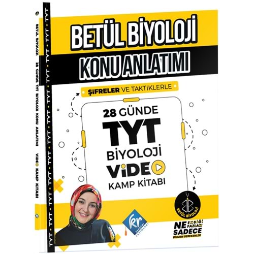 KR Akademi Betül Hoca TYT Biyoloji Şifreler ve Taktiklerle Konu Anlatımı 28 Günde Video Kamp Kitabı