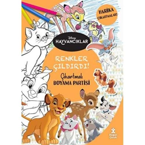 Disney Hayvancıklar Renkler Çıldırdı Çıkartmalı Boyama Kitabı