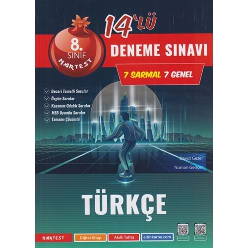 Nartest 8. Sınıf Türkçe 14 lü Deneme Sınavı