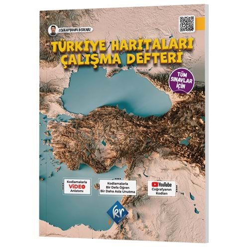 KR Akademi Coğrafyanın Kodları Türkiye Haritaları Çalışma Defteri (Tüm Sınavlar İçin)