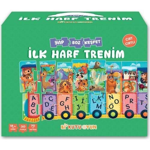 İlk Harf Trenim - Cırt Cırtlı Yapboz Ve Kitap Seti