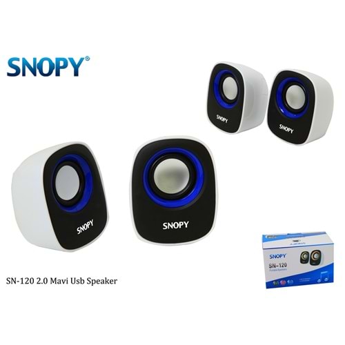 Snopy sn-120 Beyaz Mavi Usb Speaker