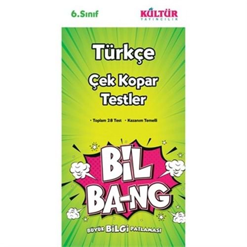 Kültür 6.Sınıf Türkçe Bil-Bang Yaprak Test