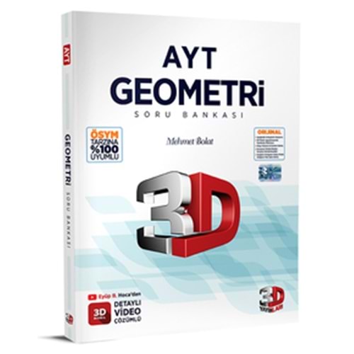 3D AYT Geometri Tamamı Video Çözümlü Soru Bankası