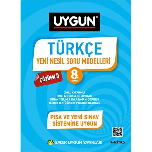 Sadık Uygun 8. Sınıf Türkçe Üst Düzey Soru Modelleri