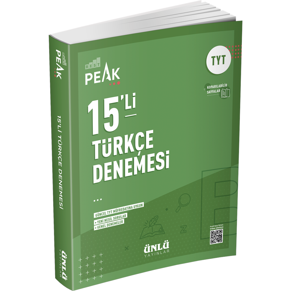 Ünlü Best Peak 15 li TYT Türkçe Denemeleri