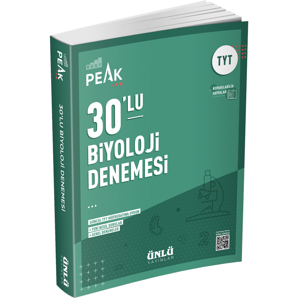 Ünlü Best Peak 30 lu TYT Biyoloji Denemeleri