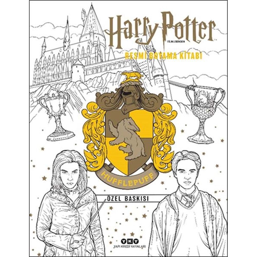 Harry Potter Filmlerinden Resmi Boyama Kitabı Hufflepuff Özel Baskısı