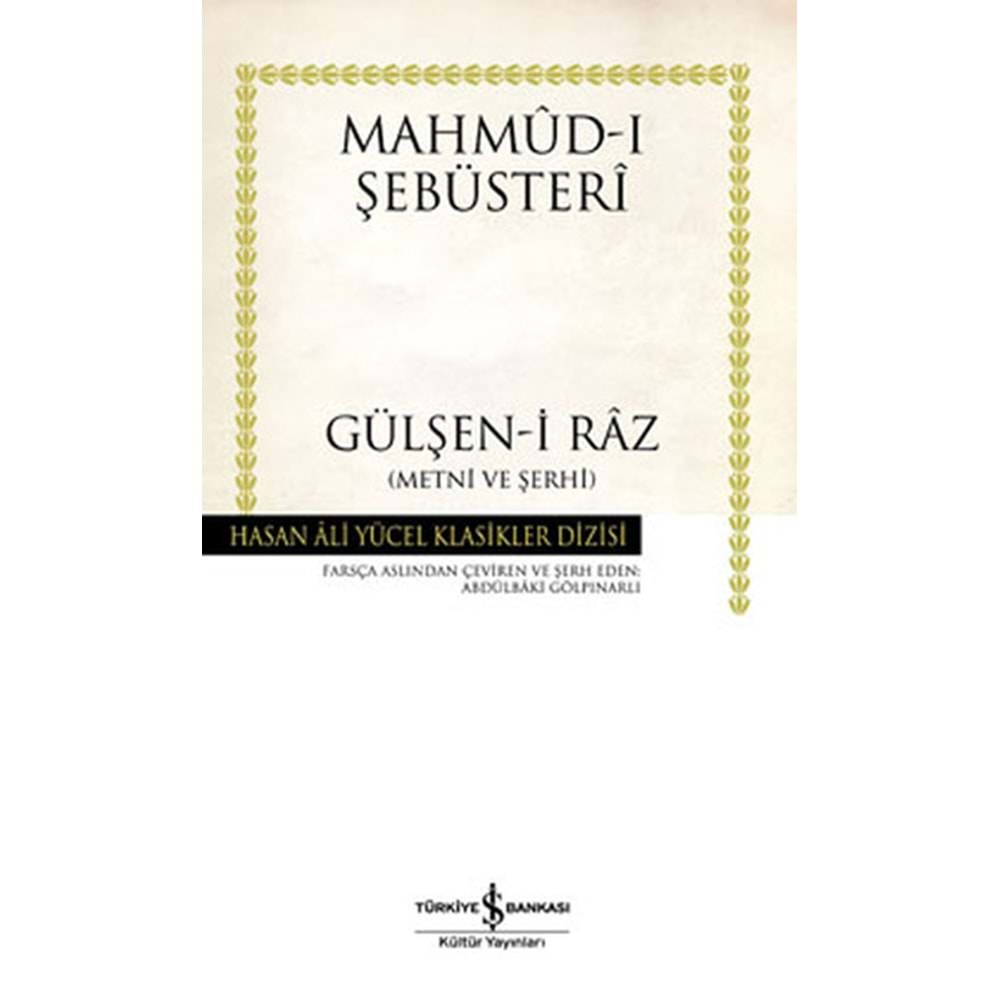 Gülşen i Raz Metni ve Şerhi Hasan Ali Yücel Klasikleri