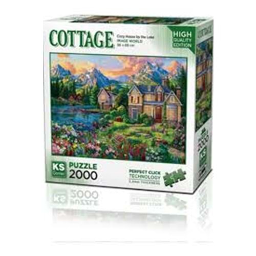 KS GAMES PUZZLE 2000 COZY HOUSE BY THE LAKE 22522