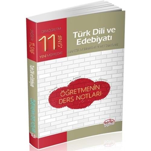 Editör 11. Sınıf Türk Dili ve Edebiyatı Öğretmenin Hızlı Ders Notları